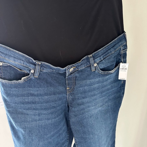 Maternity Blue Straight Leg Jeans with Classic Indigo Finish GAP - Picture 3 of 7